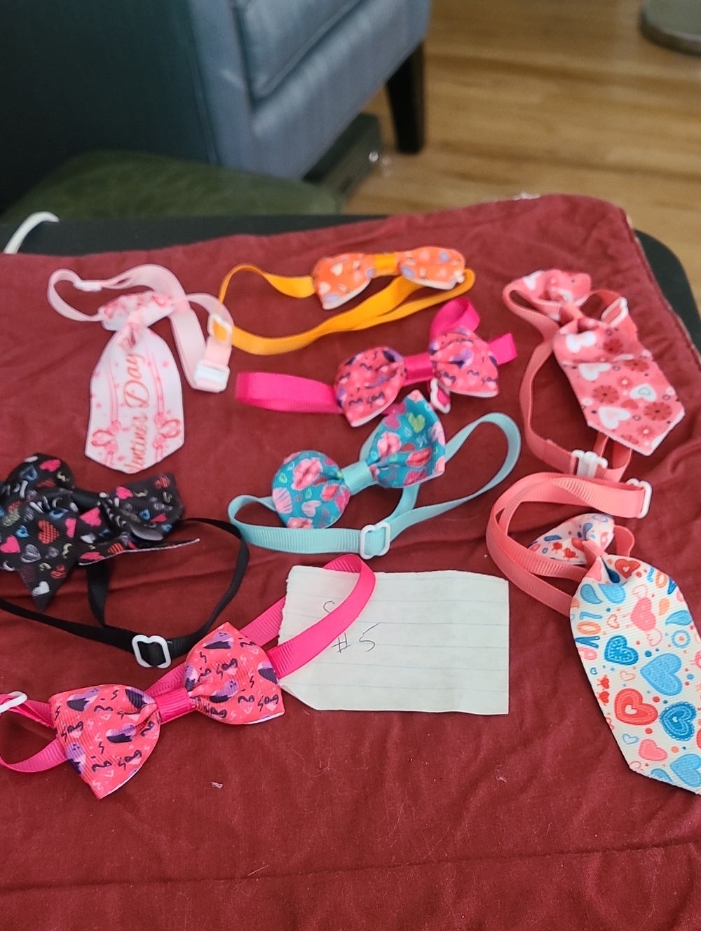 Assorted Pet  Bow  and Ties - Pink, Coral, Turquoise, Orange
